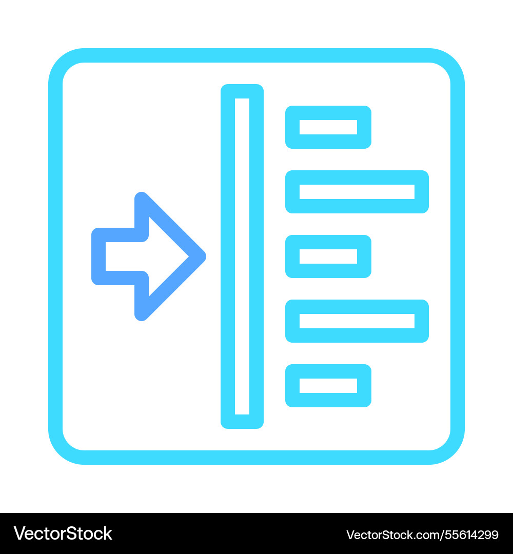Data import icon process simplification concept Data import icon process simplification concept vector image