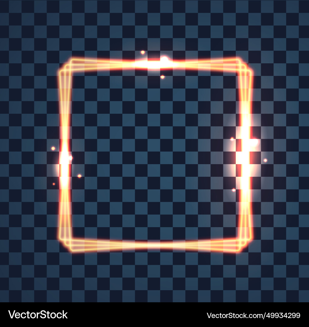 Ethereal square frame adorned with sparkling Ethereal square frame adorned with sparkling vector image