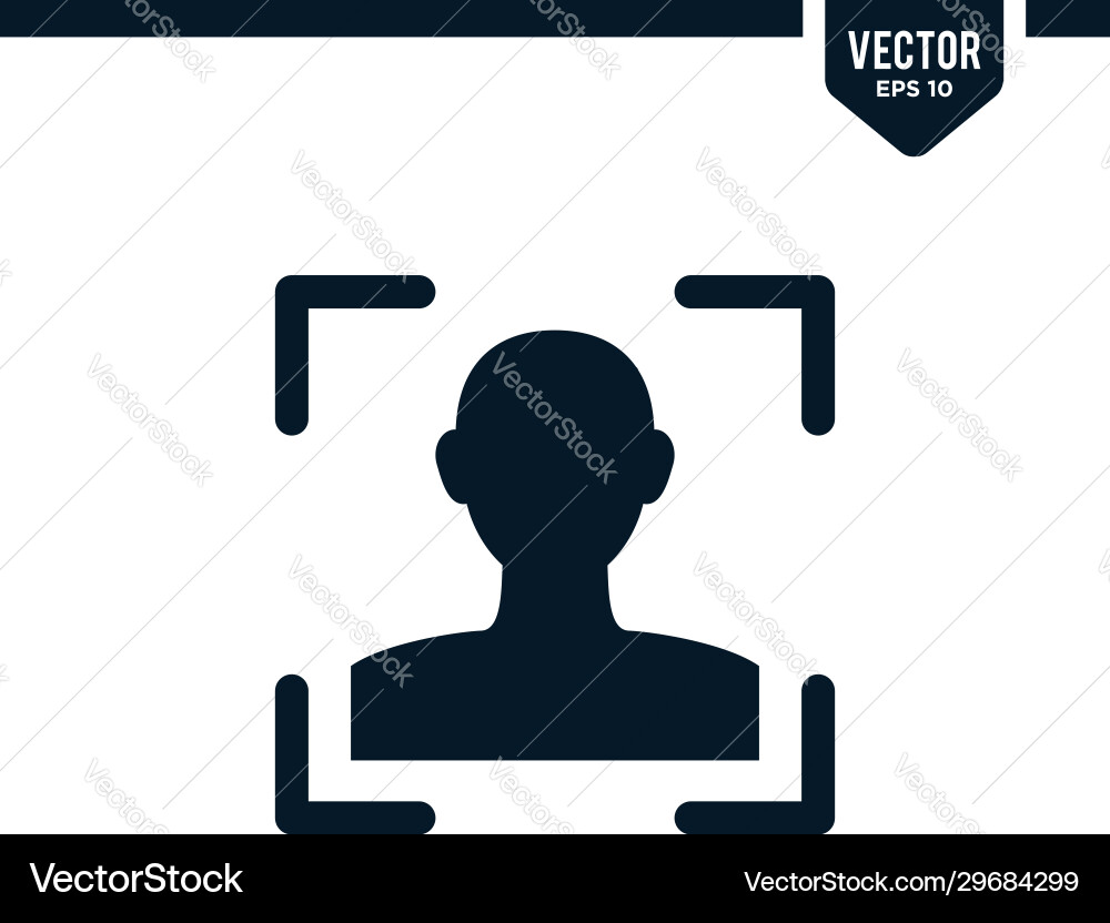 Face recognition or detection icon Vector Image