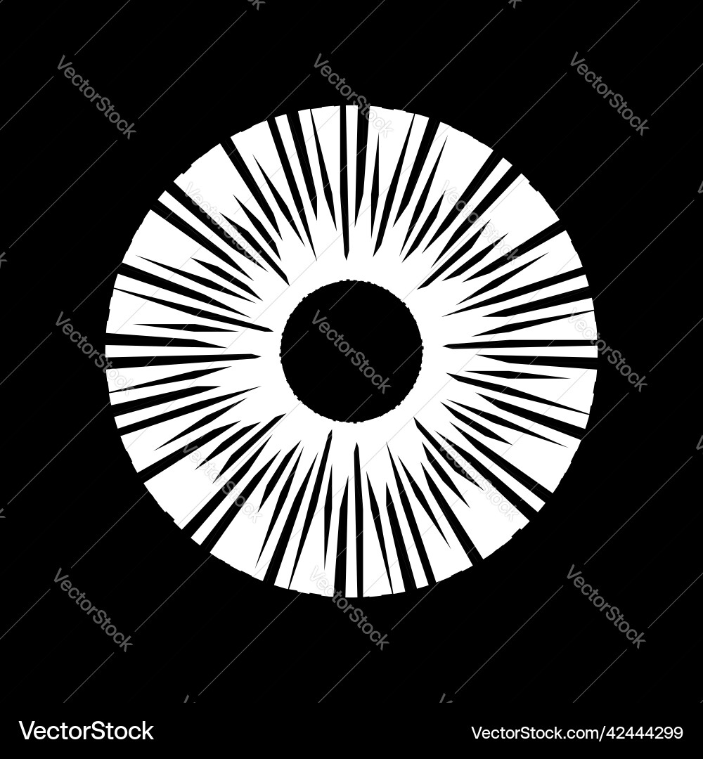 Geometric circle element with dashed lines Vector Image