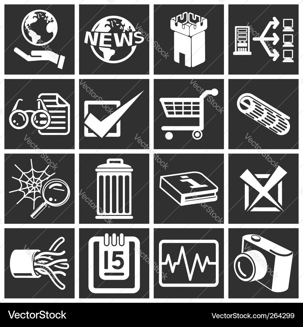 Internet web icons Vector Image