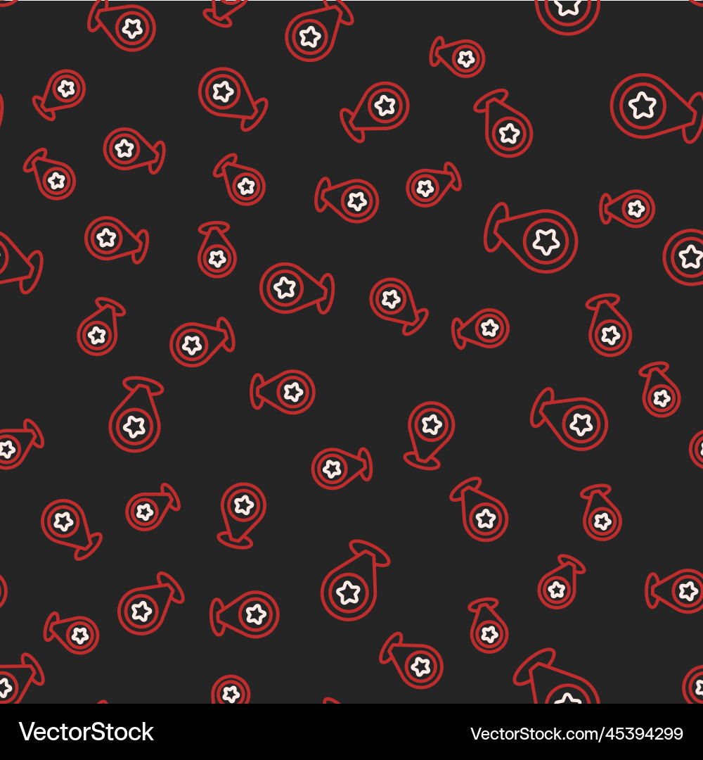 Line map pointer with star icon isolated seamless Line map pointer with star icon isolated seamless vector image