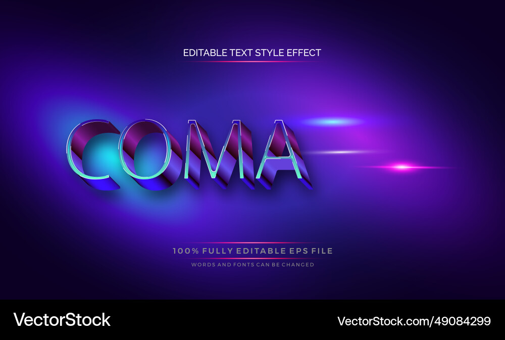 Modern editable text style effect gradient color Modern editable text style effect gradient color vector image