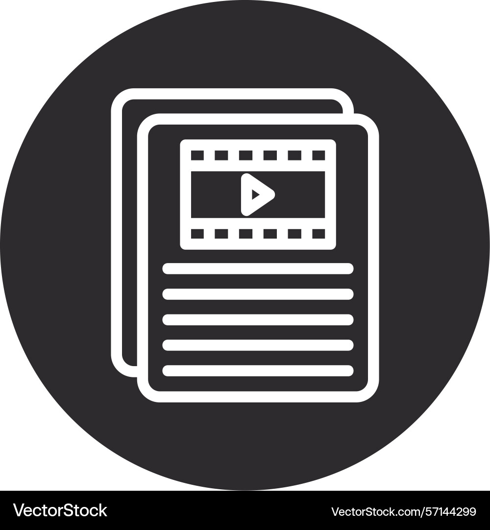 Scripting inverted circle black vector image