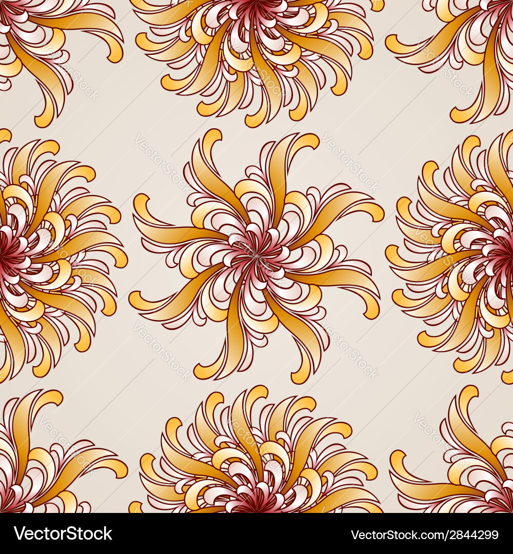 Seamless abstract floral pattern in form different vector image