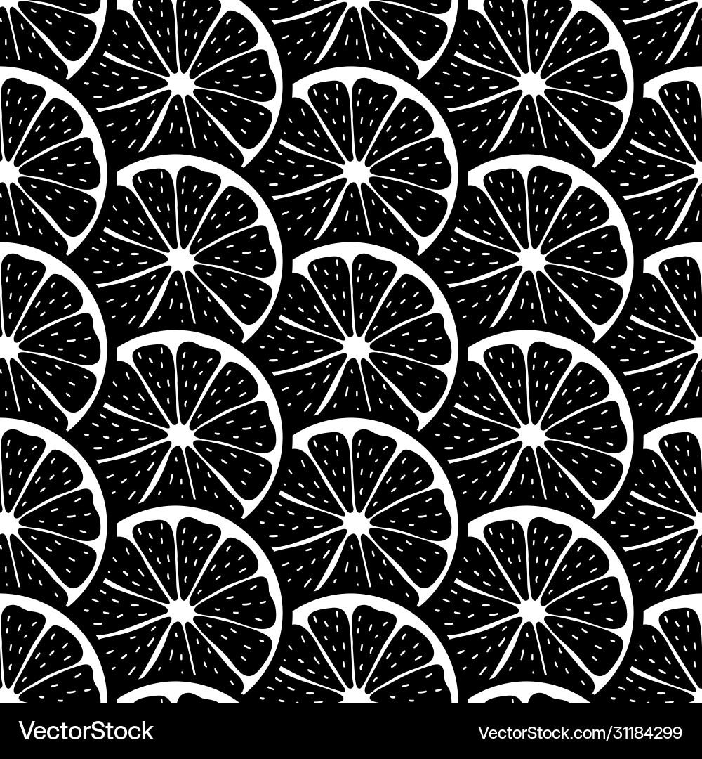 Seamless pattern with sliced pieces citrus Seamless pattern with sliced pieces citrus vector image