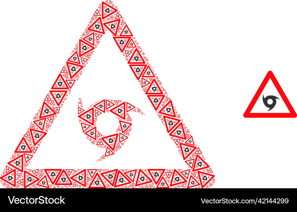 Tornado warning recursive composition of Tornado warning recursive composition of vector image