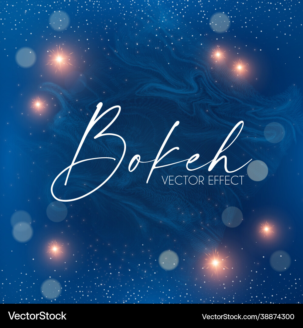 Abstract blue background with bokeh effect Vector Image