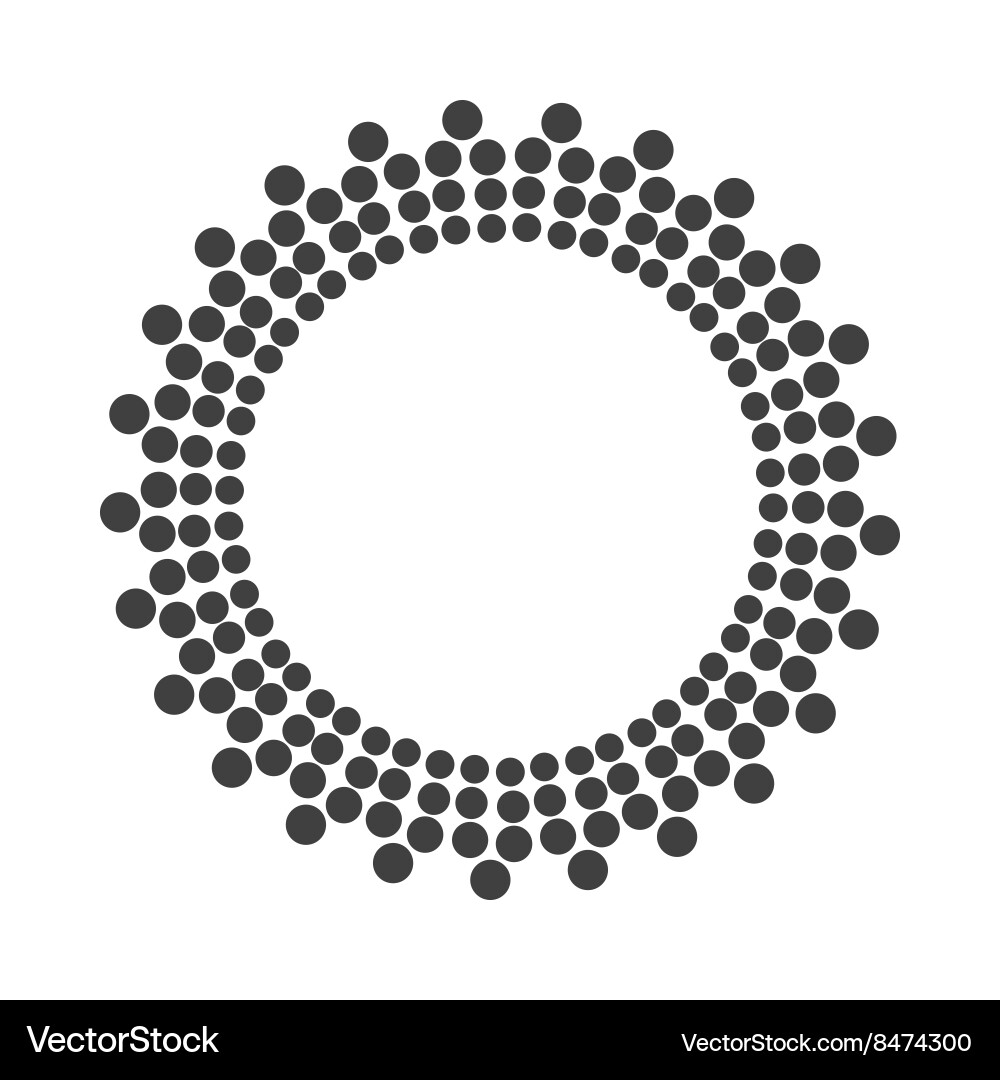 Abstract dotted shape design element vector image