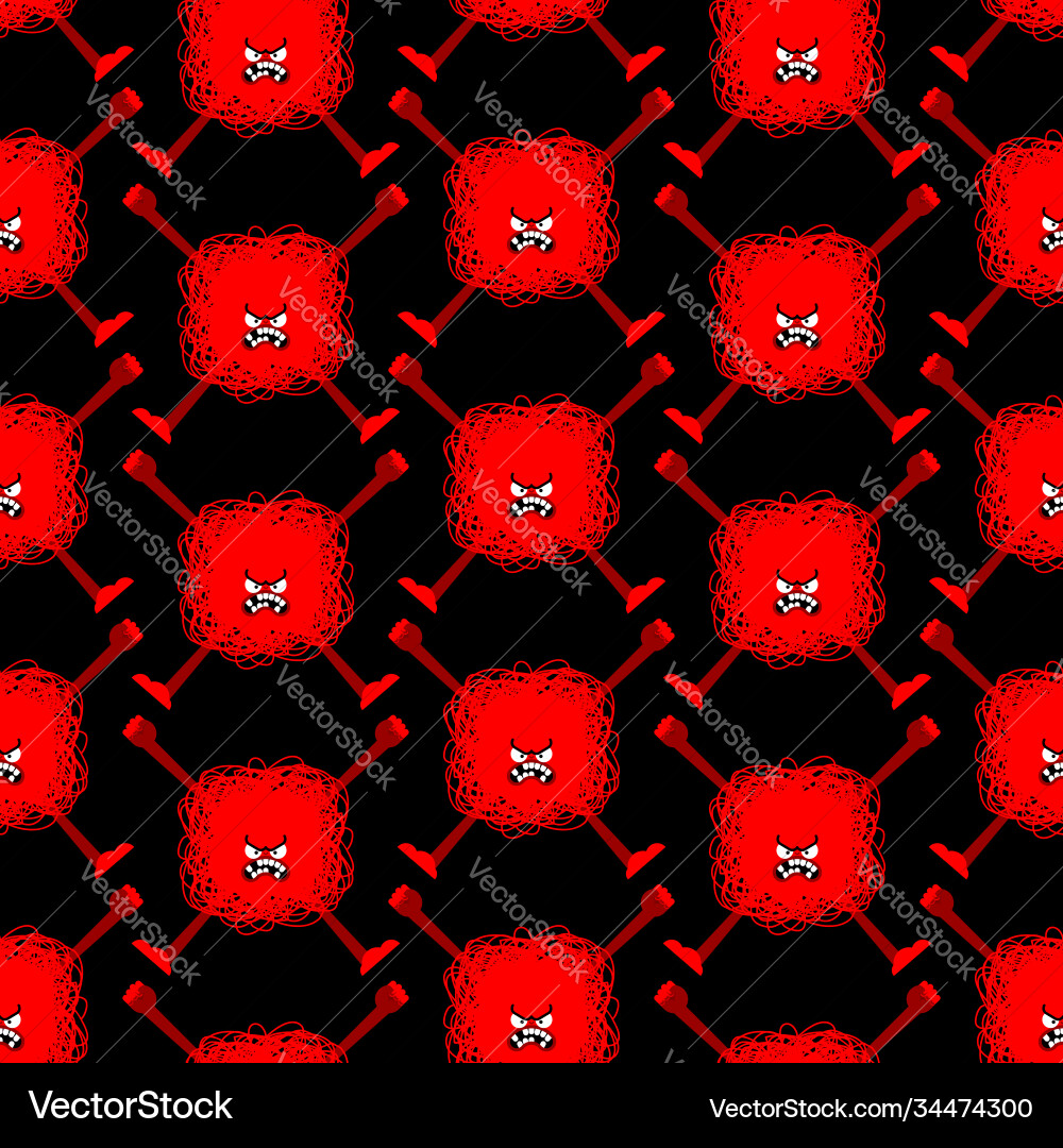 Anger red pattern seamless evil background texture Vector Image