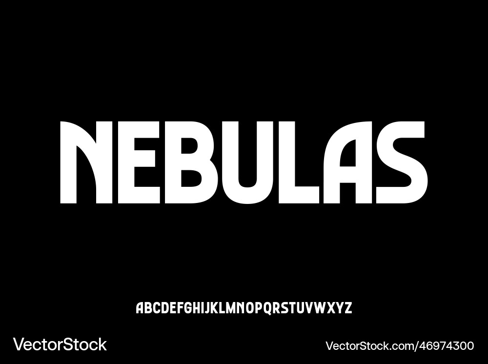 Bold modern retro style display font Bold modern retro style display font Vector Image