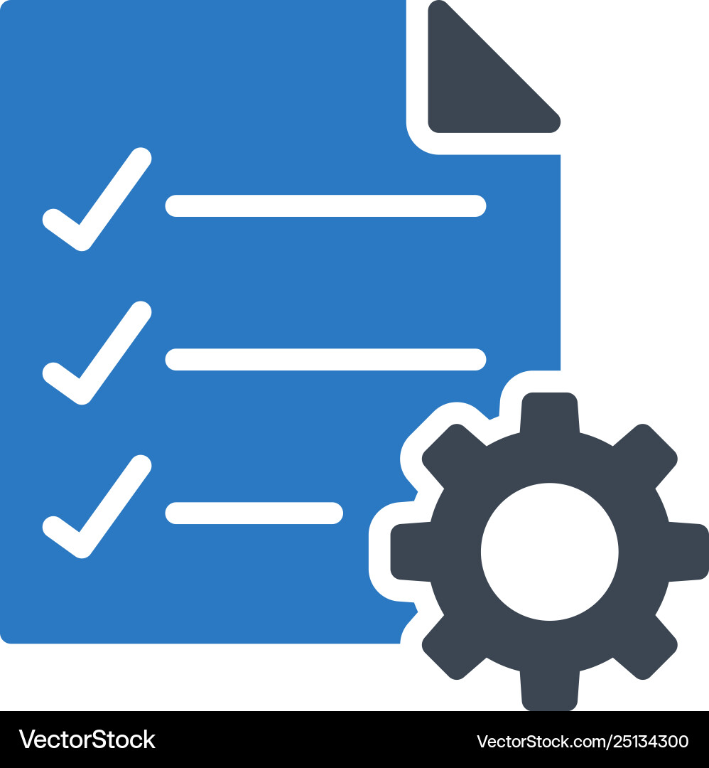 Checklist setting Checklist setting Vector Image