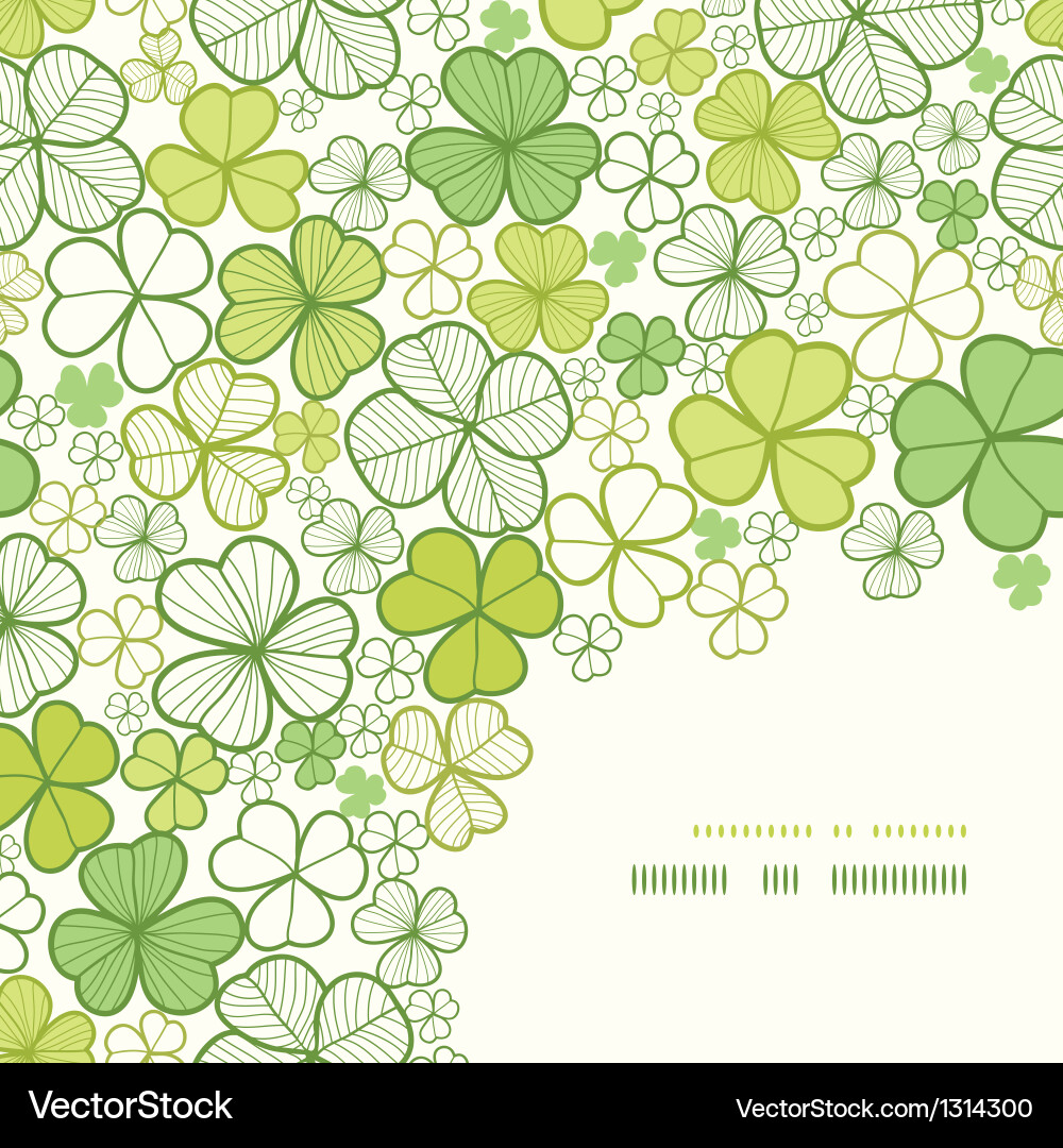 Clover Corner Pattern vector image