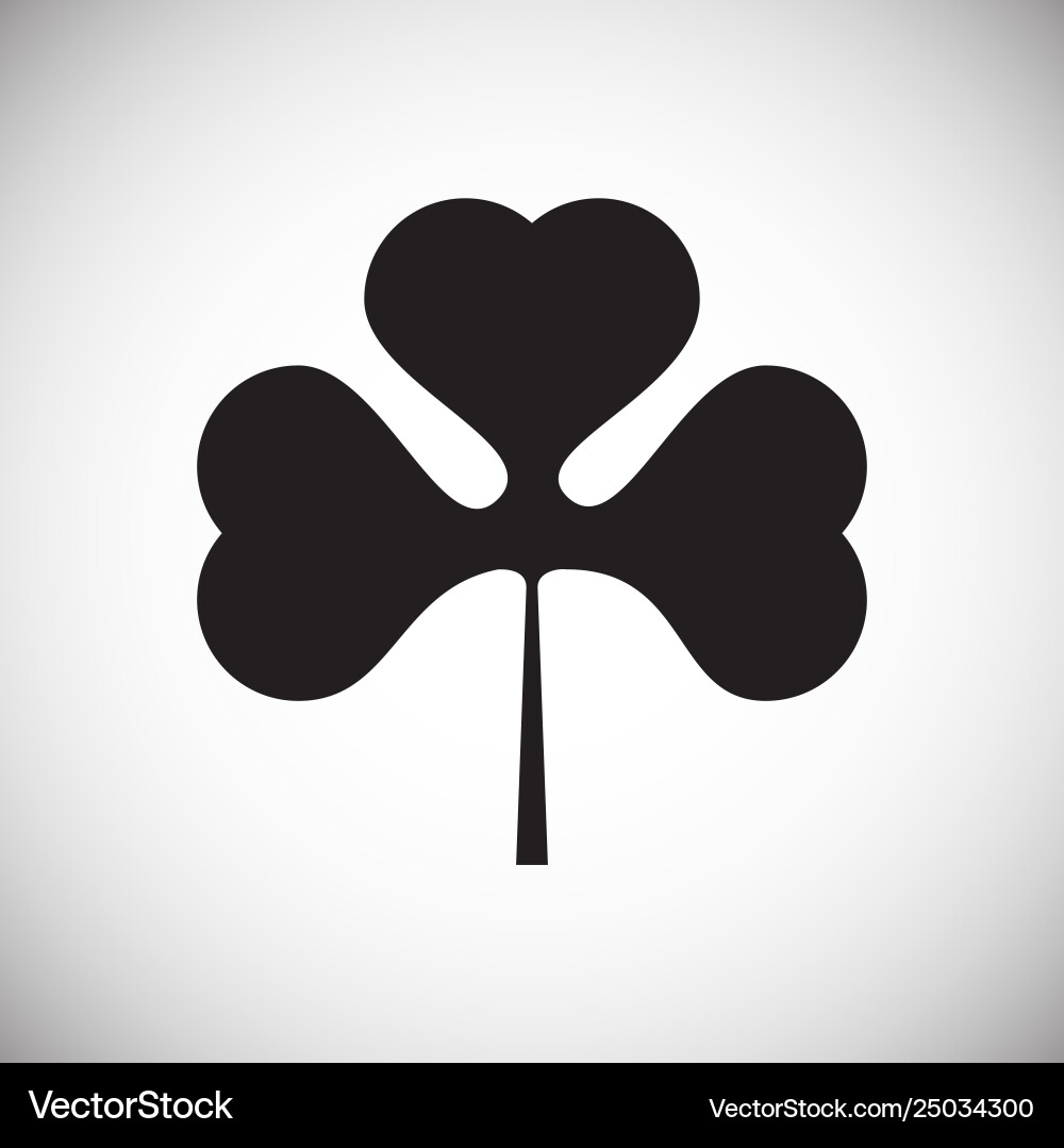 Clover icon on background for graphic and web Clover icon on background for graphic and web vector image