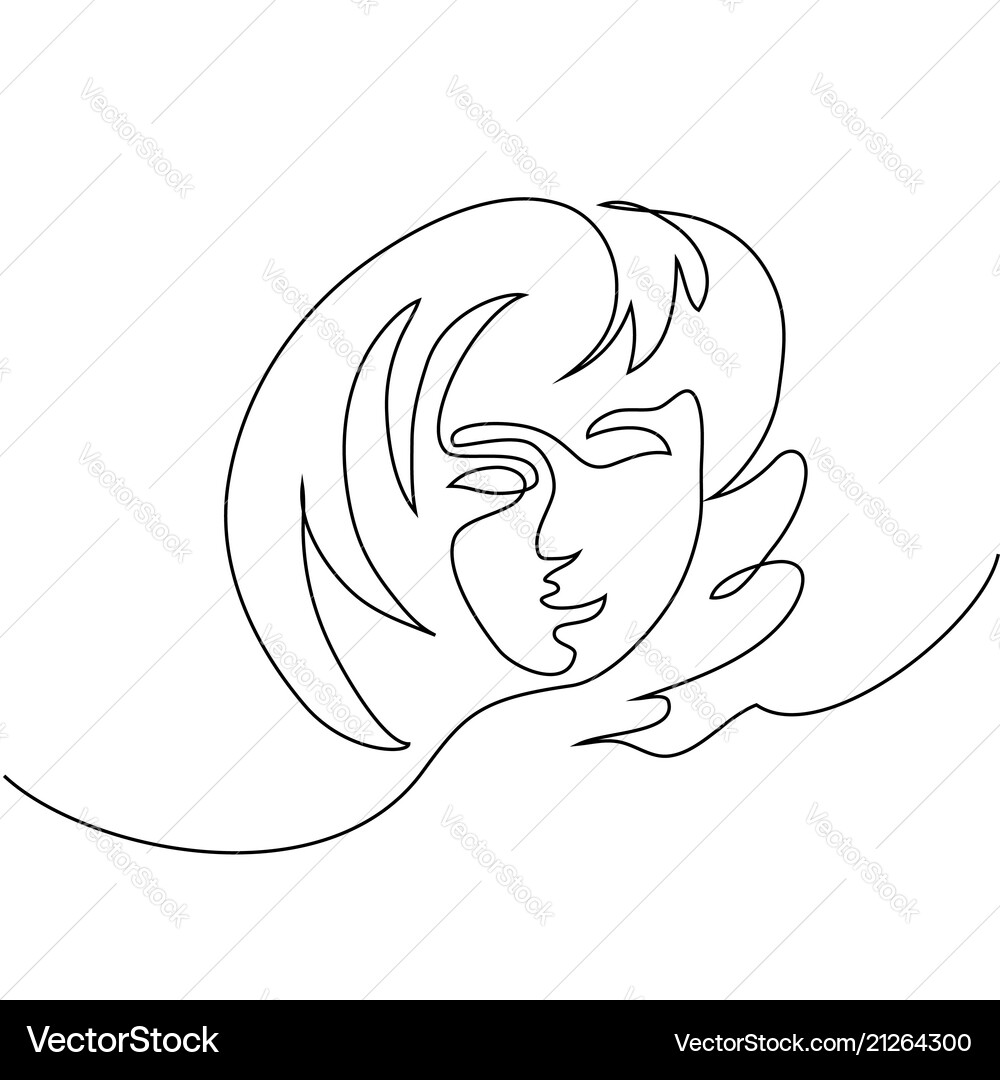 Continuous line Continuous line Vector Image