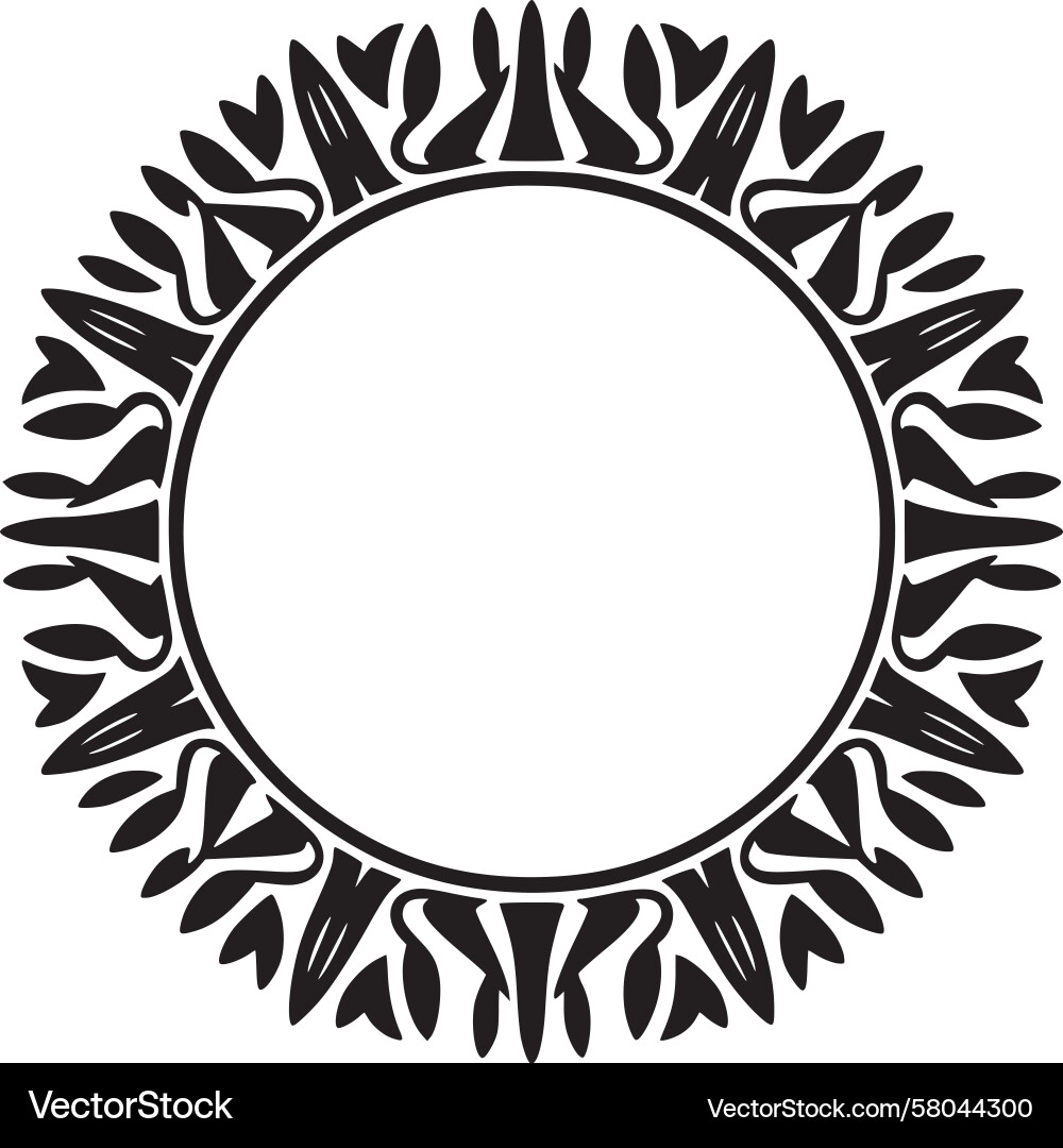 Elegant Circle Frame Pattern Vector Image