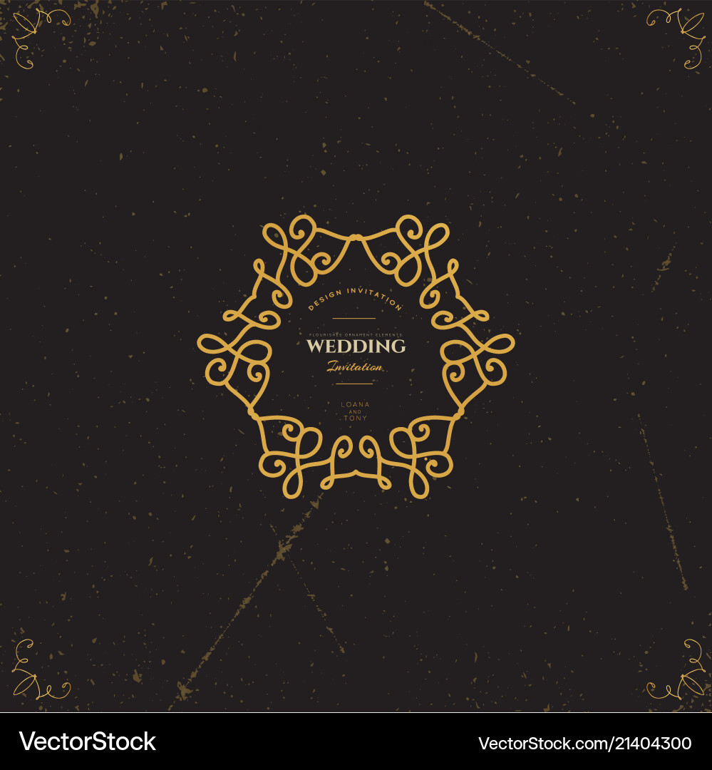 Elegant Monogram Template Royalty Free Vector Image