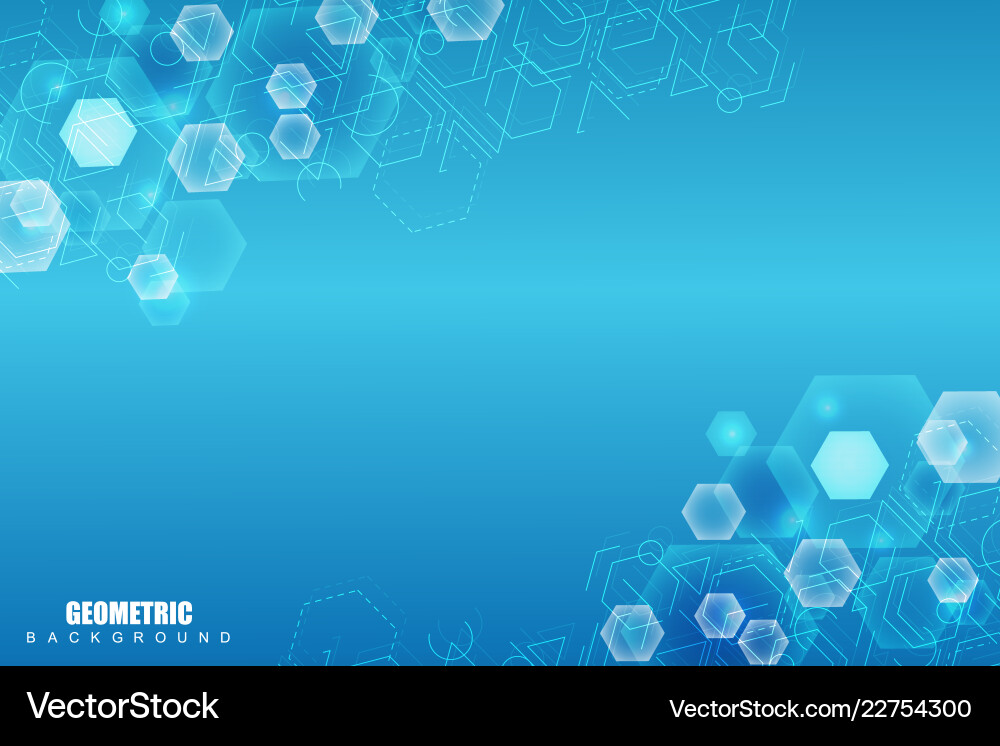 Geometric abstract background with connected line Vector Image