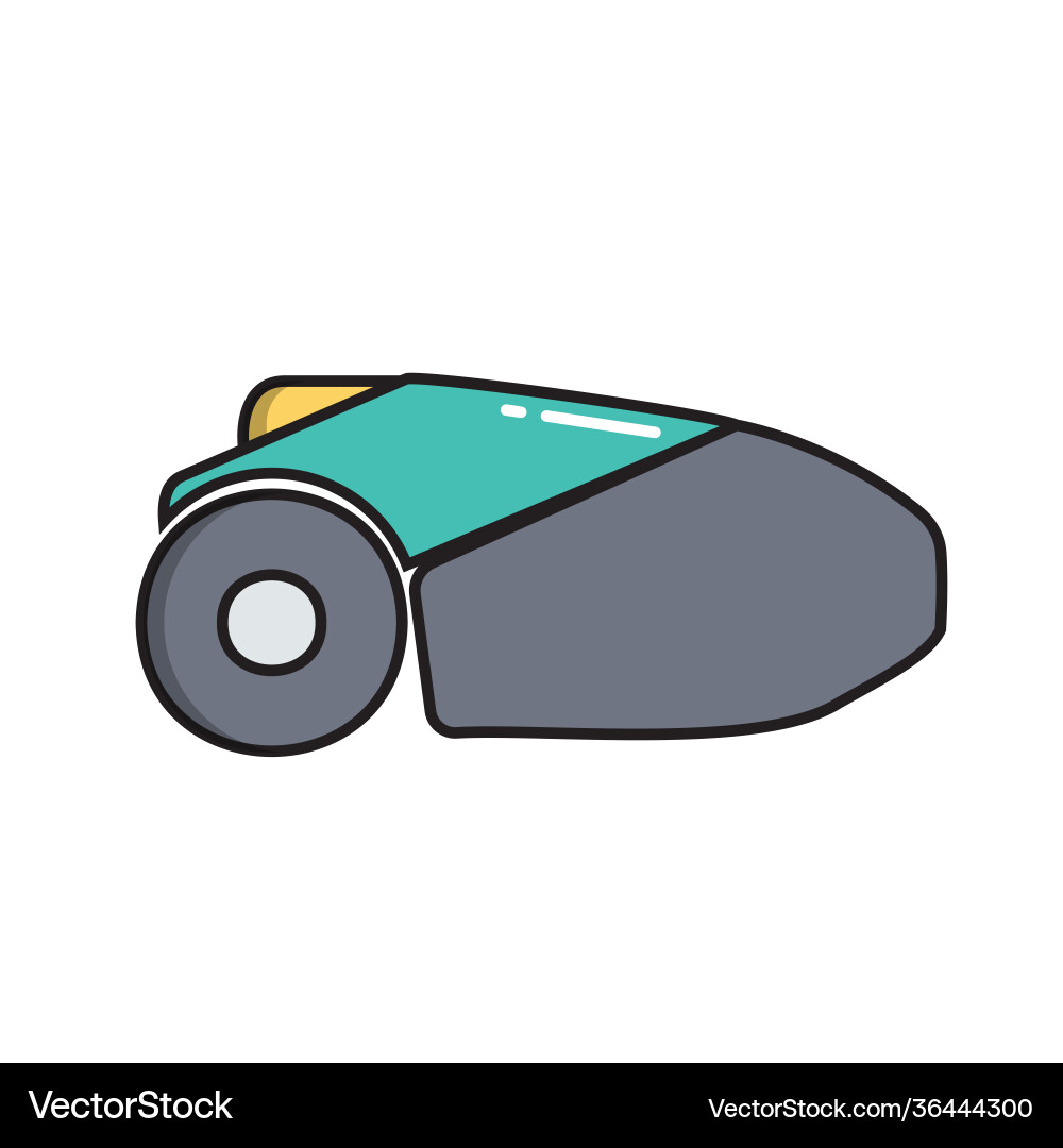 Lawn mower robot simple gardening icon in trendy Lawn mower robot simple gardening icon in trendy vector image