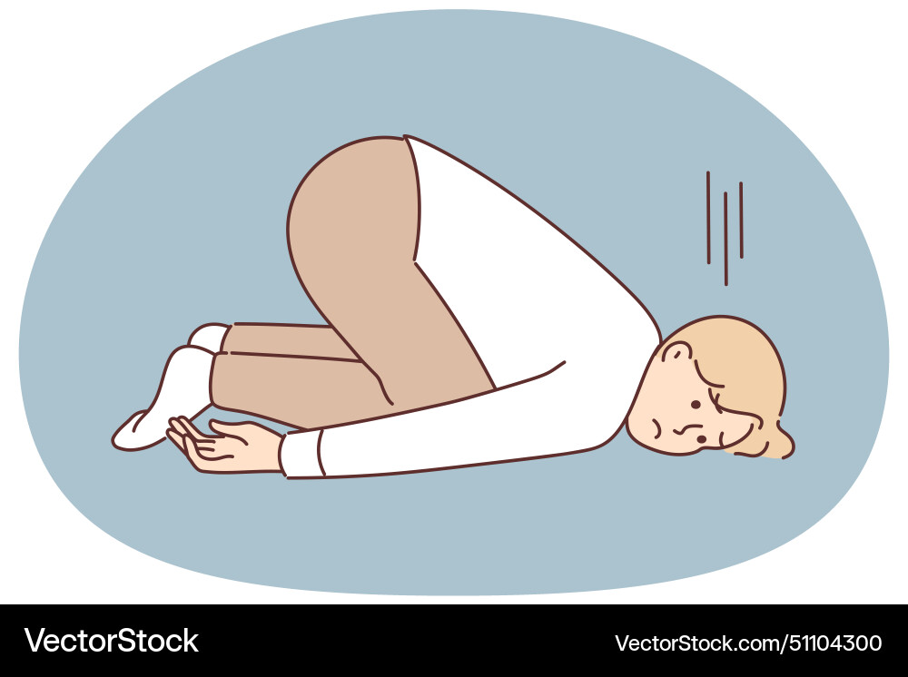 Lazy boy lying on floor Lazy boy lying on floor Vector Image