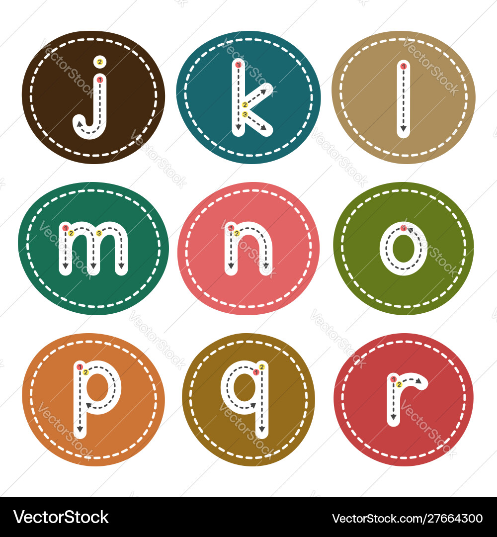 Learn to write letters part 2 small Learn to write letters part 2 small vector image