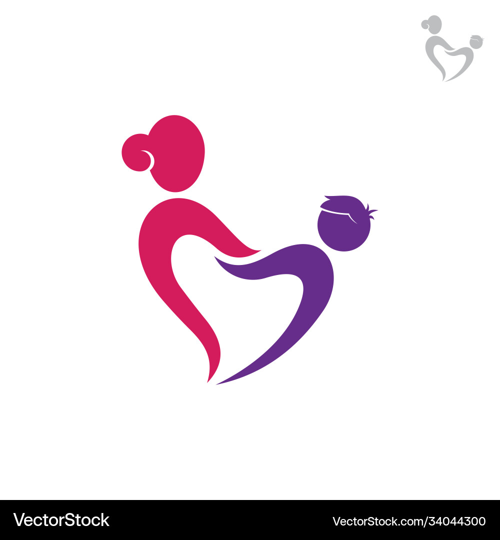 Mother love care logo Mother love care logo vector image