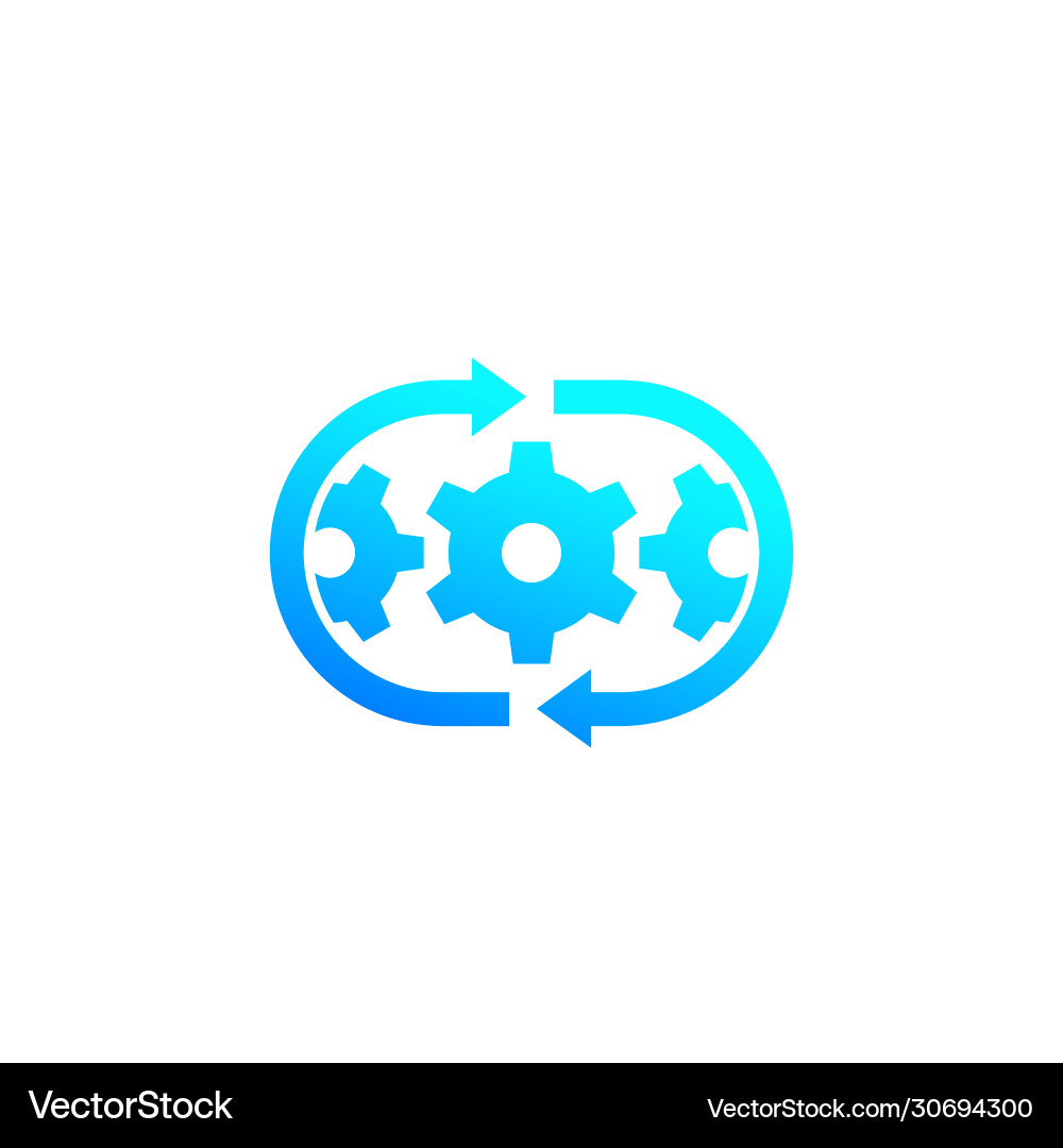 Optimization process operations icon vector image
