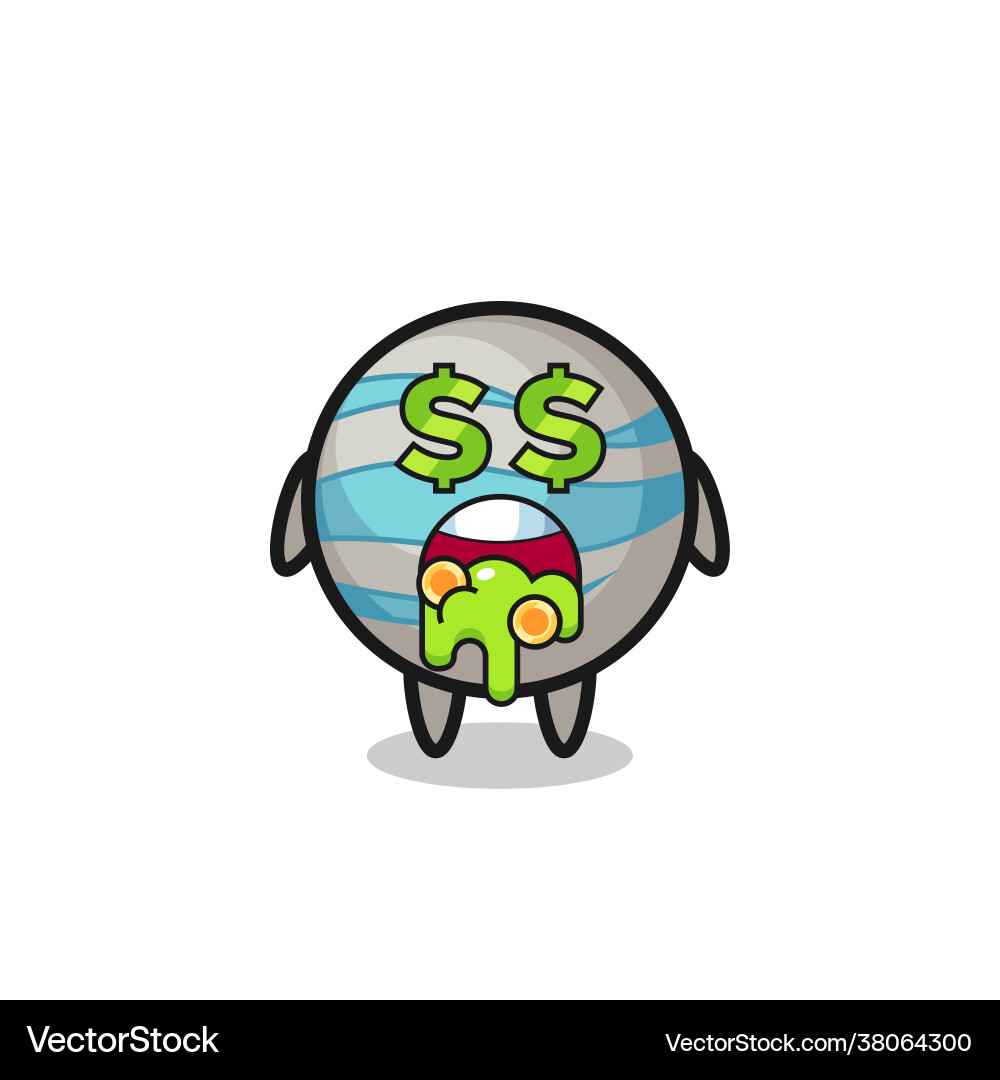 Planet character with an expression crazy Planet character with an expression crazy Vector Image