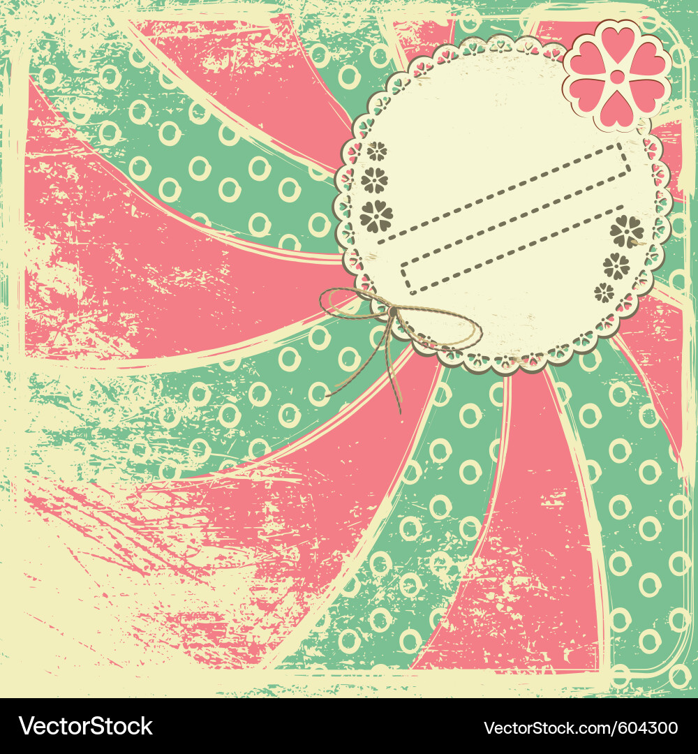 Retro colorful background with space for text Vector Image