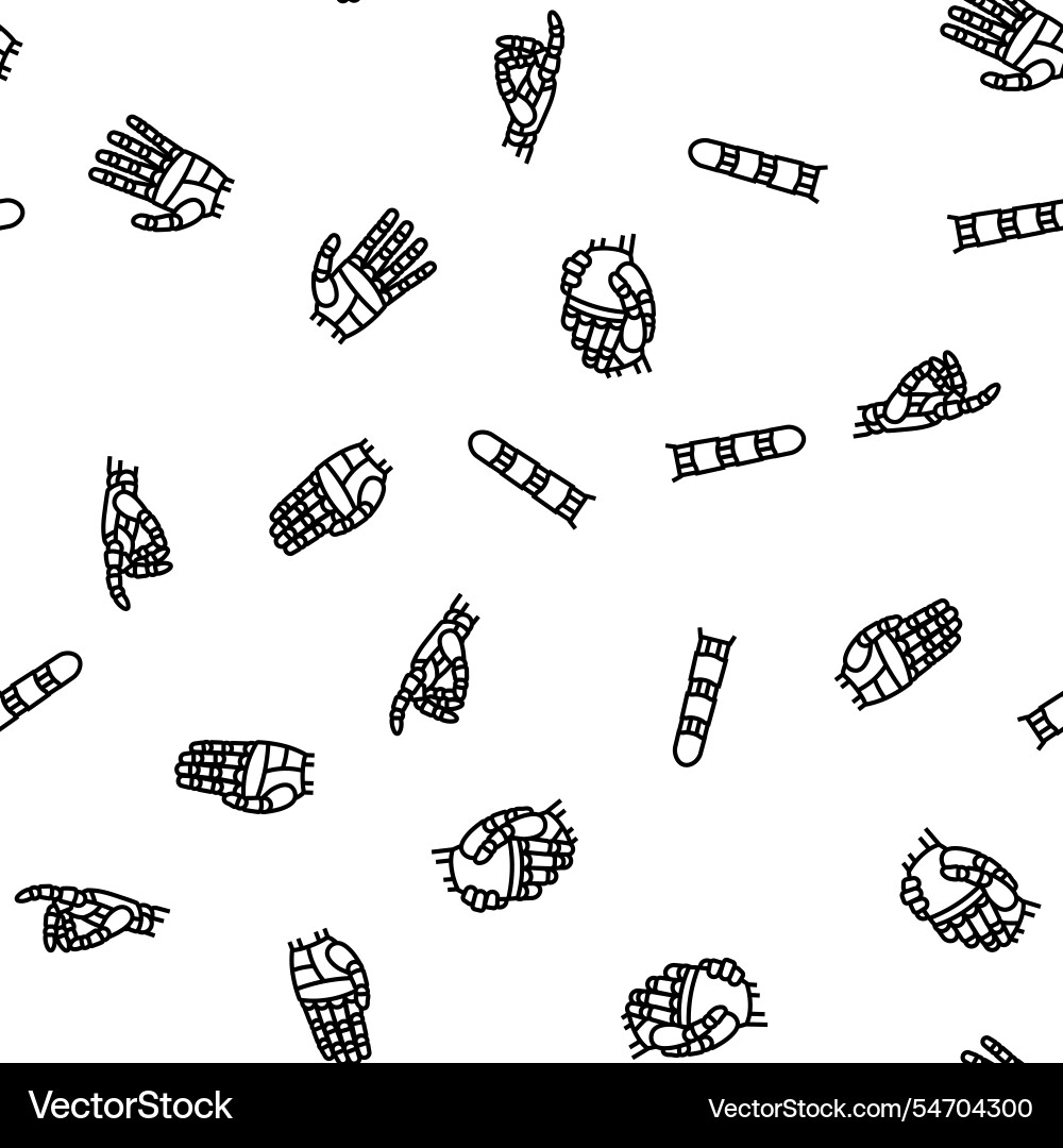 Robot hand gesture ai digital seamless pattern Vector Image