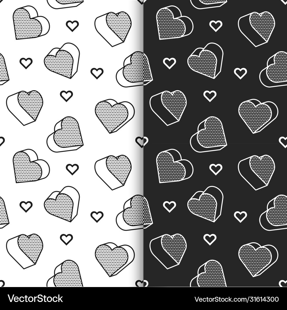 Set seamless endless patterns with graphic Set seamless endless patterns with graphic vector image