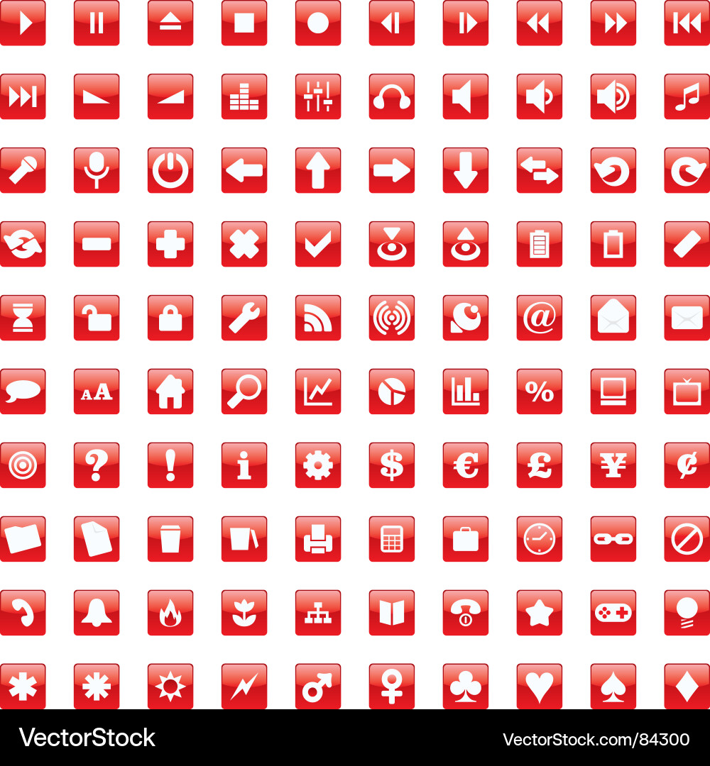 Web Icon Set Vector Image