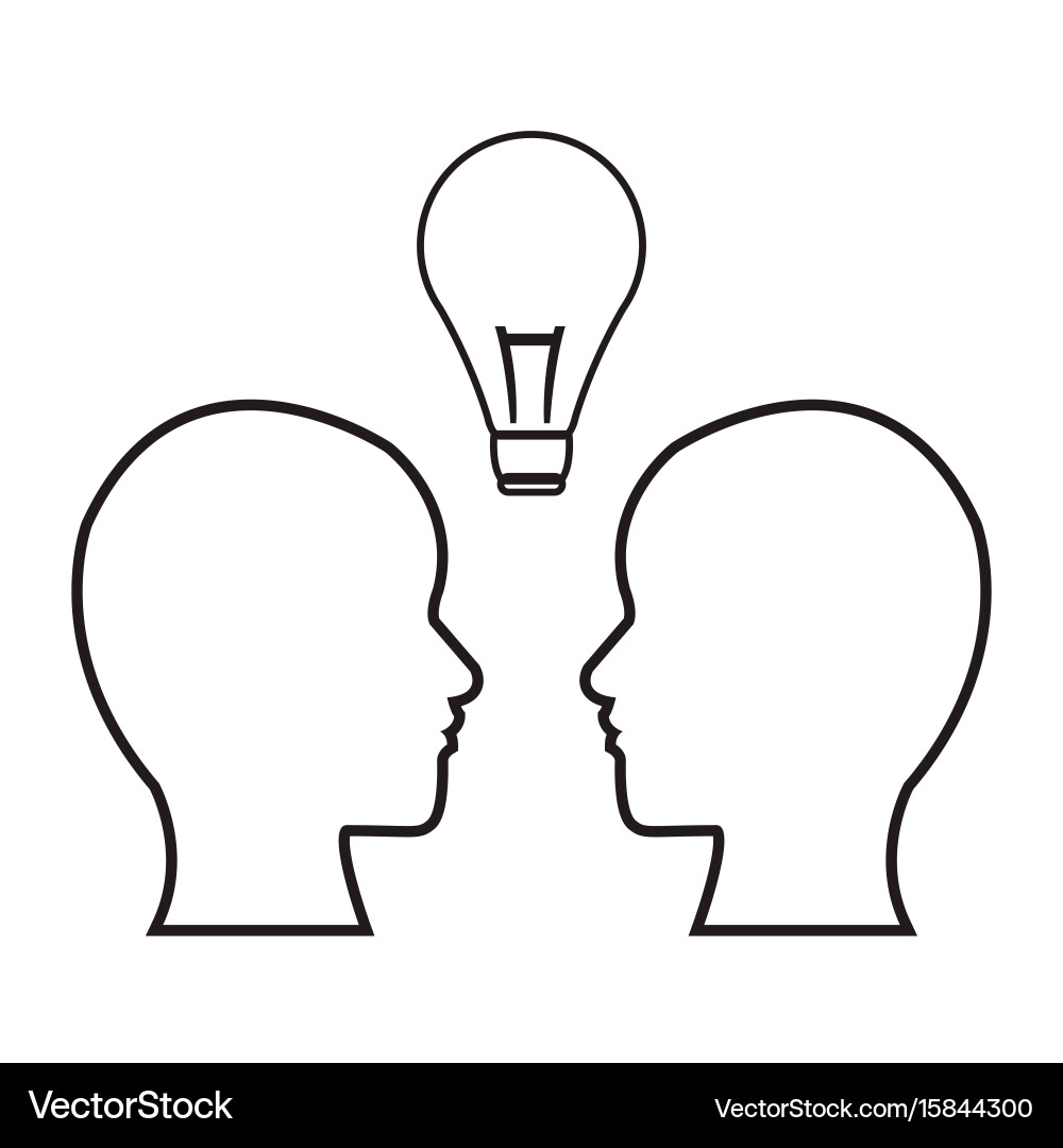 White background with sketch contour set profile vector image