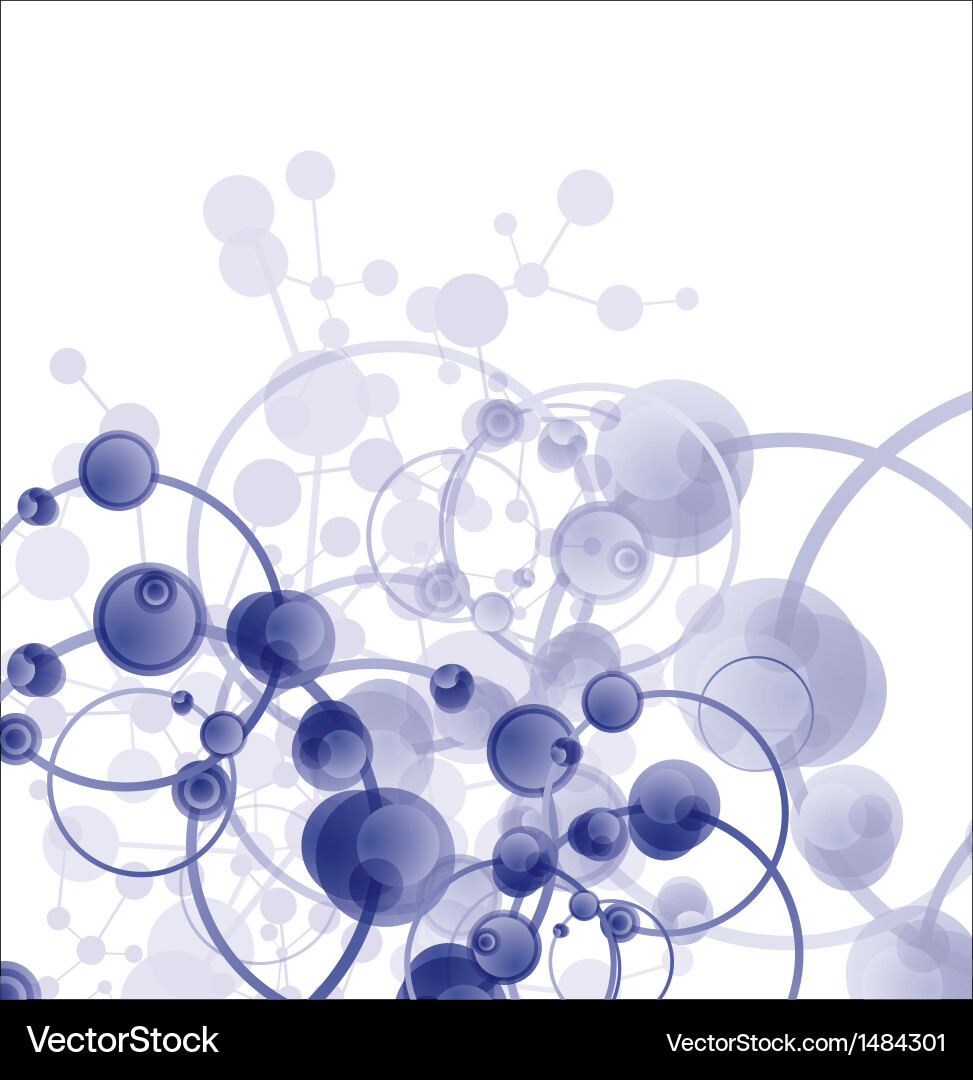 Abstract molecular structure background vector image
