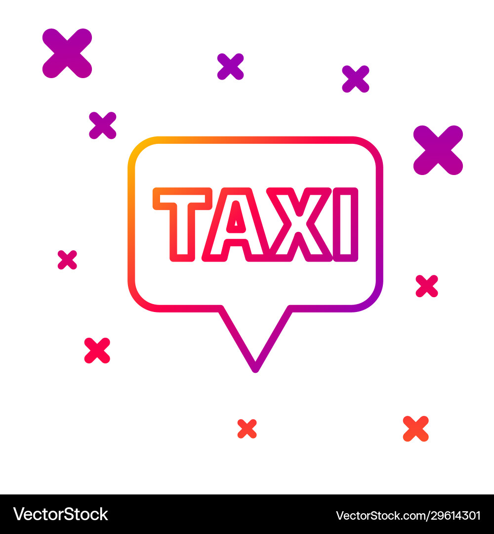 Color line map pointer with taxi icon isolated Color line map pointer with taxi icon isolated vector image