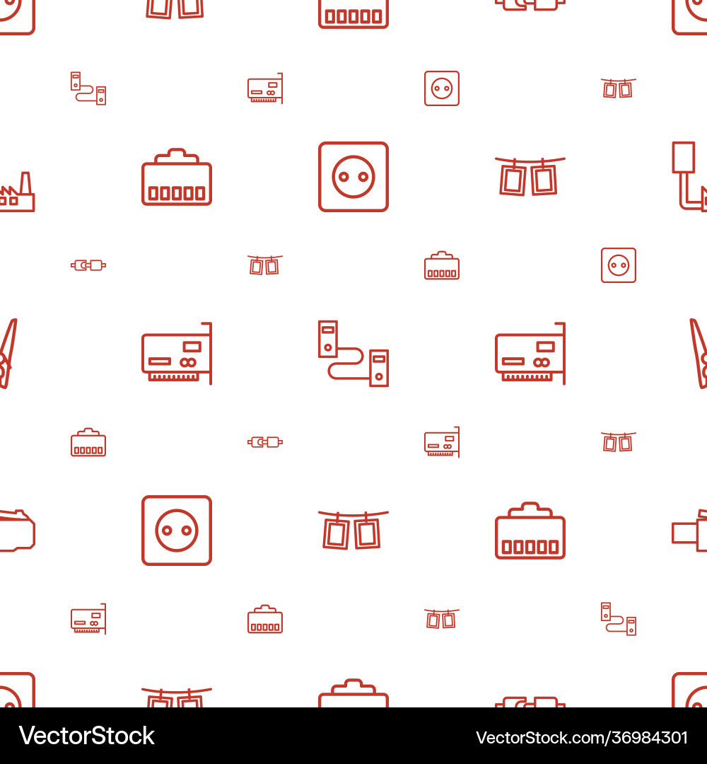 Cord icons pattern seamless white background vector image