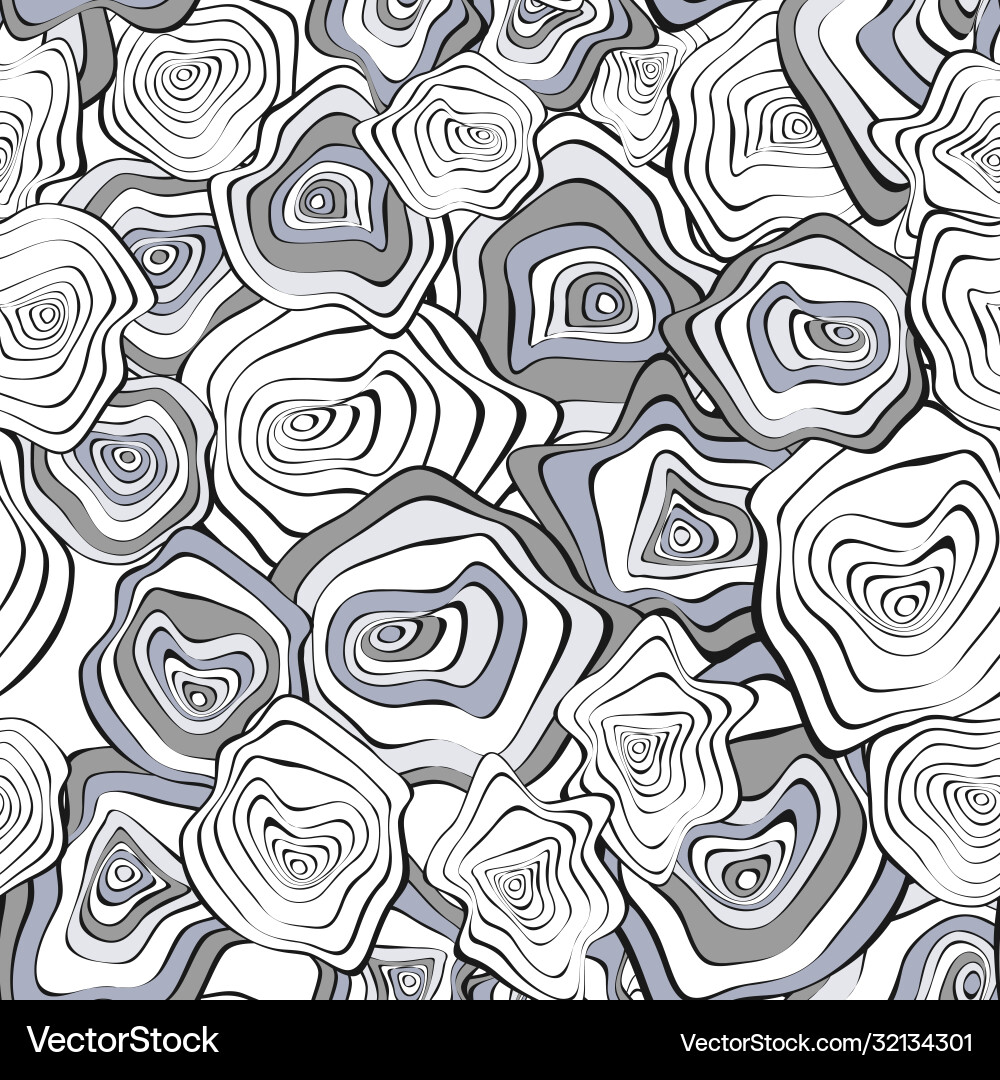 Distorted rounds abstract seamless pattern Distorted rounds abstract seamless pattern vector image