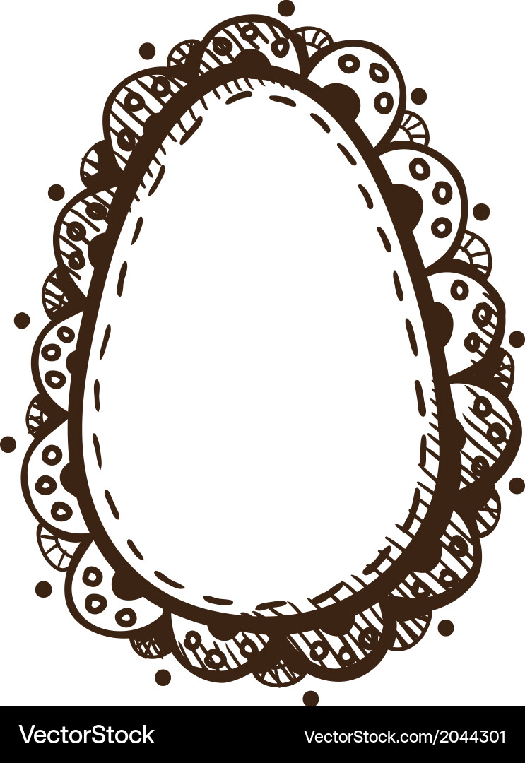 Egg with pattern vector image