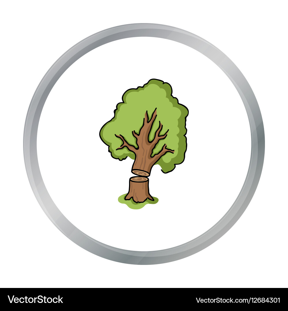 Falling tree icon in cartoon style isolated – Royalty-Free Vector |  VectorStock, image size:1000x1080
