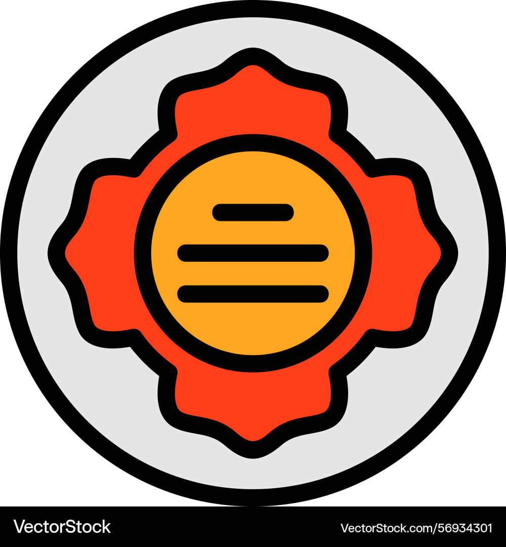 Firefighter patch line filled style icon design Vector Image