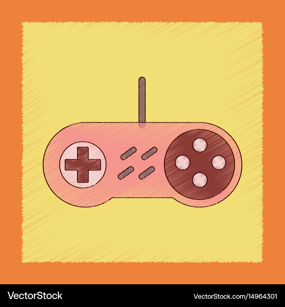 Flat shading style icon game joystick vector image