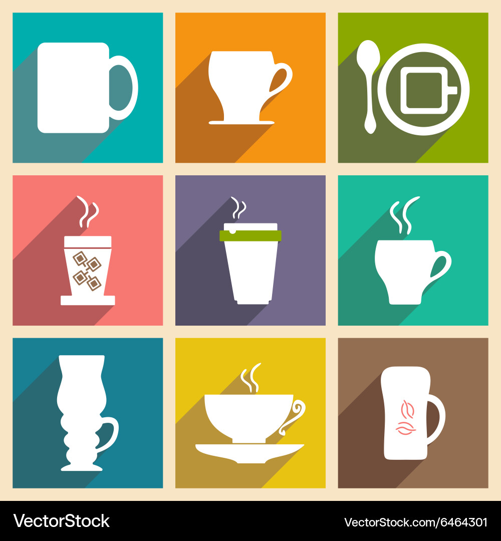 Flat with shadow concept and mobile application vector image