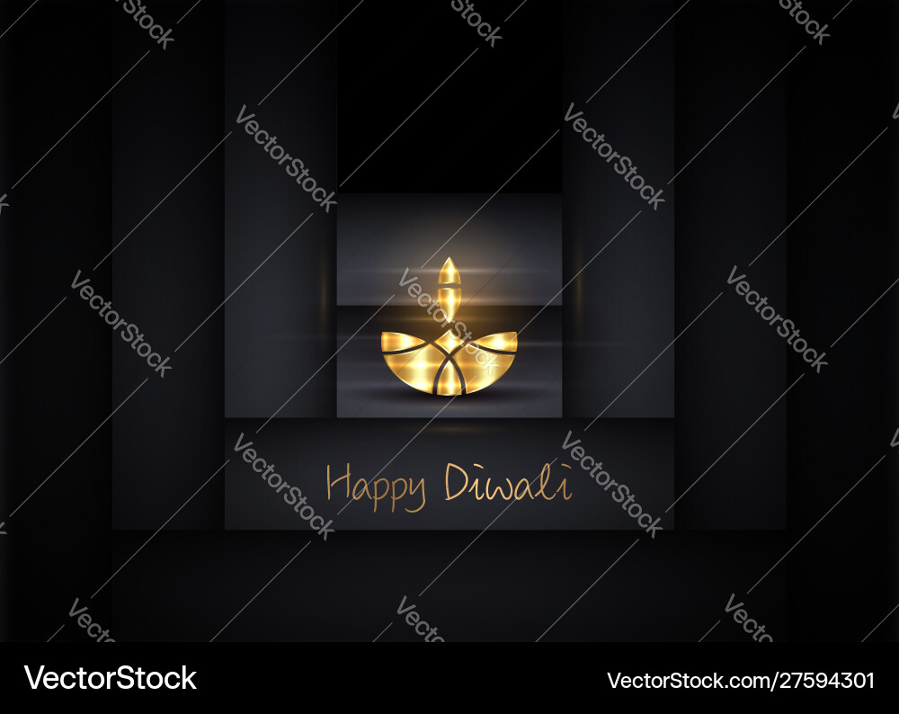 Happy diwali indian lights festival burning lamp Happy diwali indian lights festival burning lamp vector image