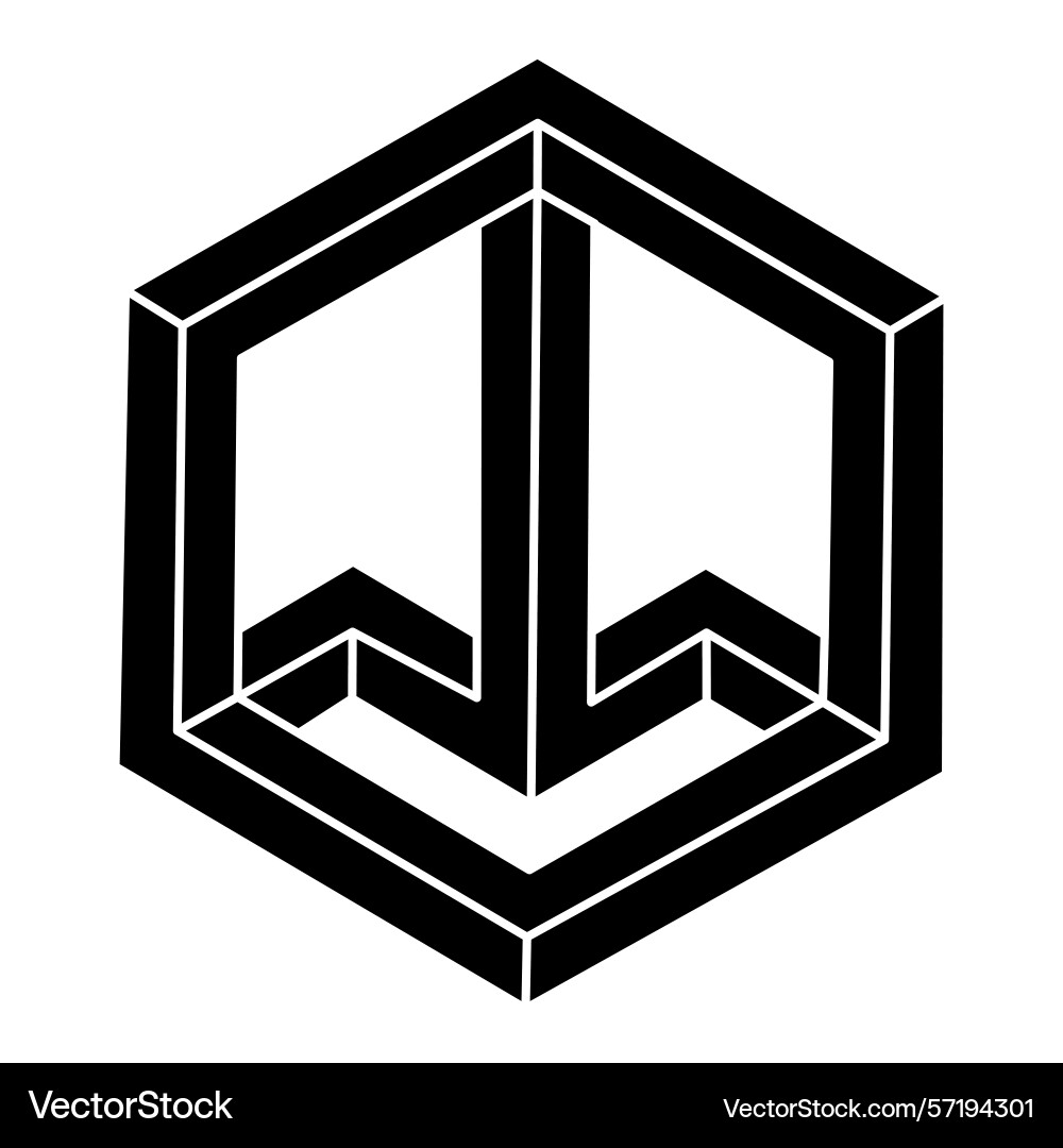 Impossible shape web design element optical Impossible shape web design element optical Vector Image