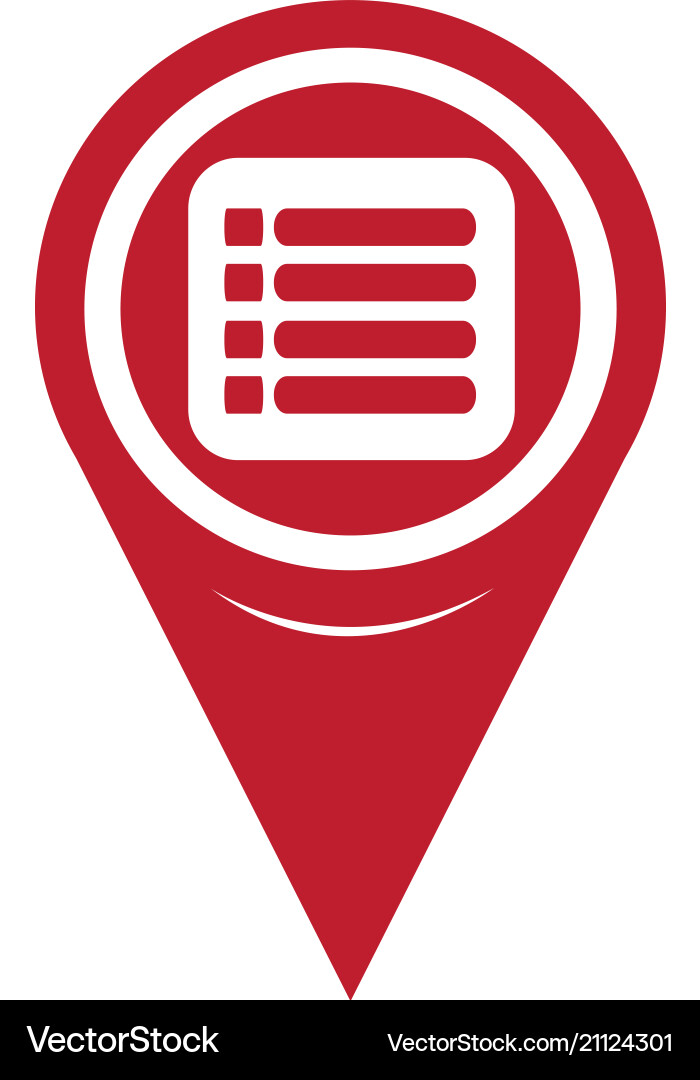 Map pin pointer expand menu icon Vector Image