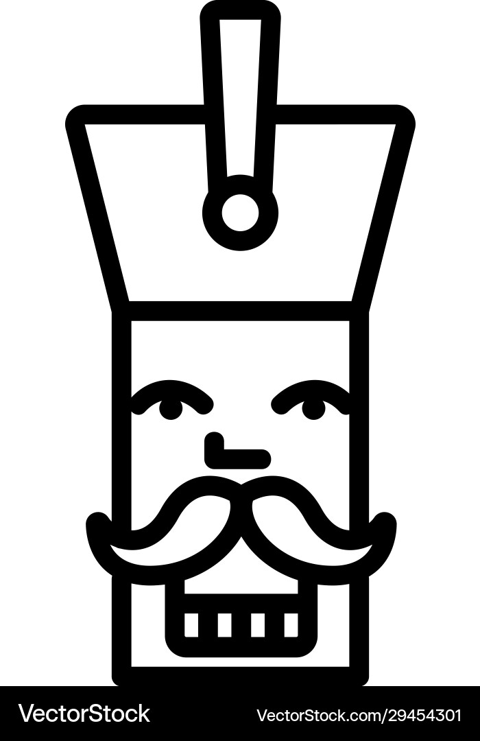 Nutcracker icon isolated contour symbol Vector Image