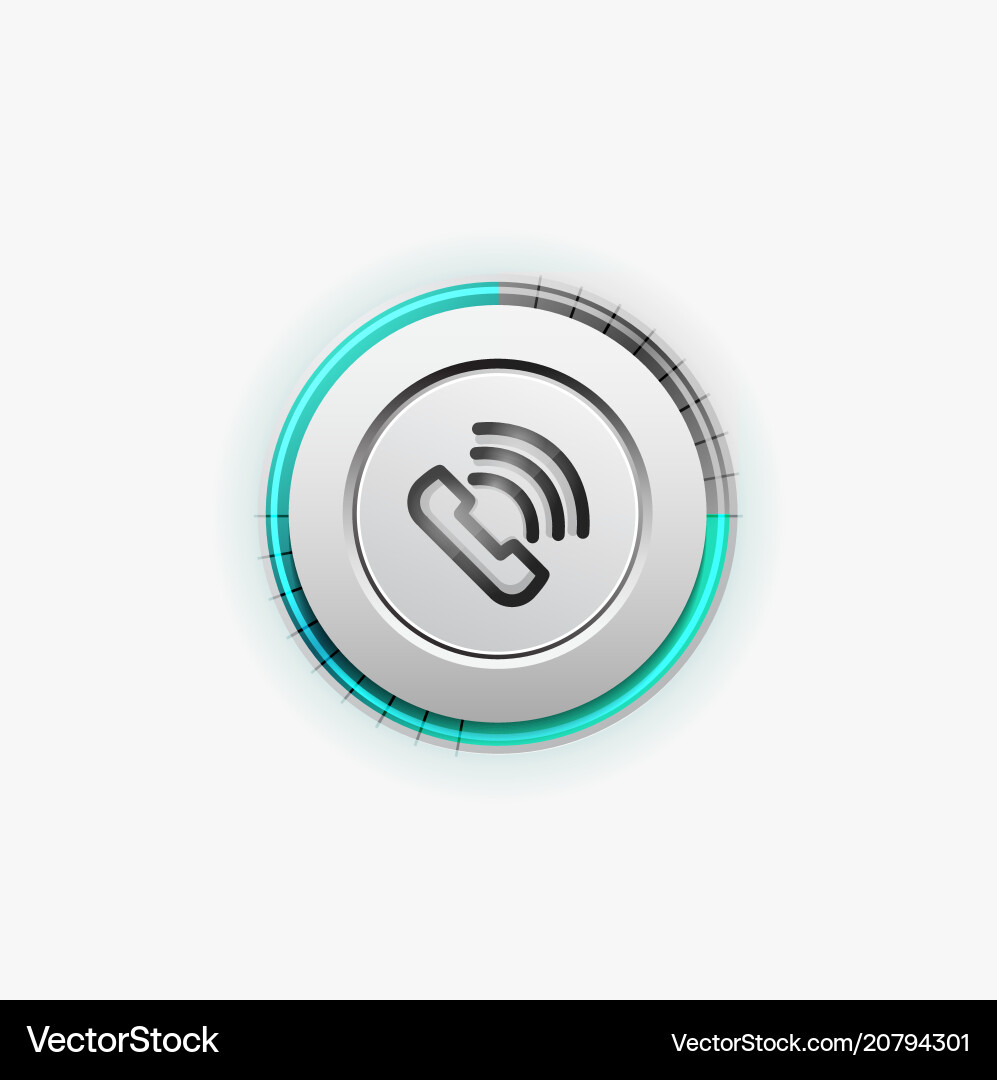 Phone button call support idea Phone button call support idea vector image