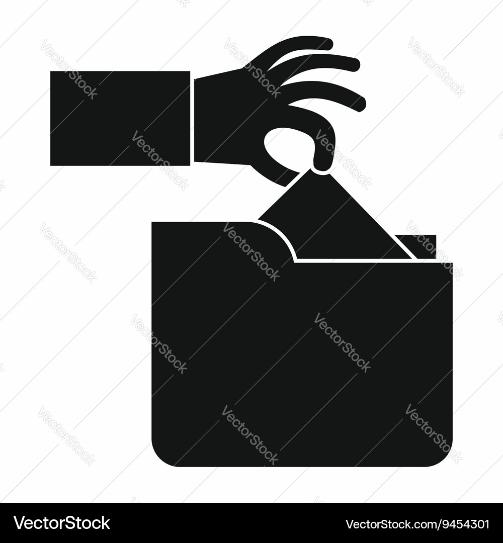 Robbery secret data in folder icon vector image