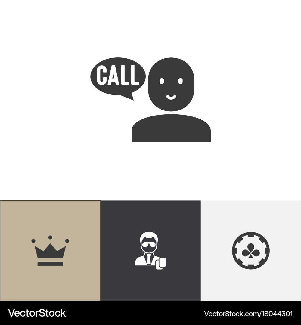 Set of 4 editable game icons includes symbols vector image