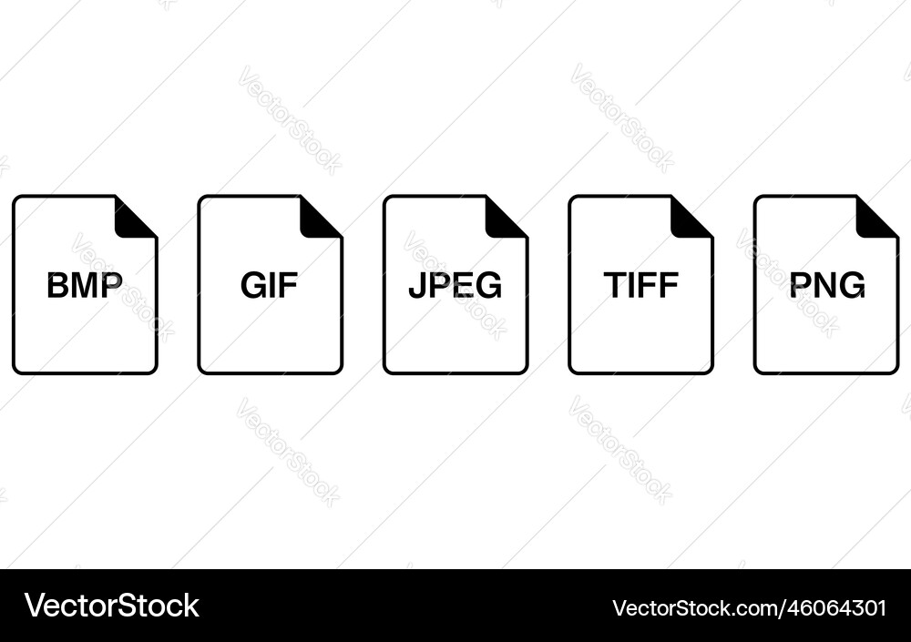 Simple icon set in file format Vector Image